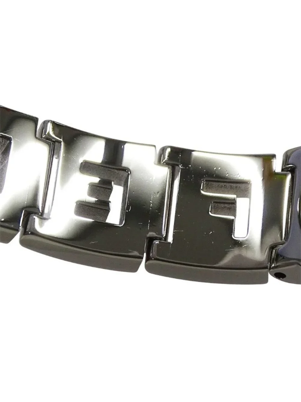 Fendi Watch Orologi Quartz Stainless Steel Silver Black